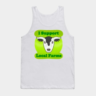 Happy Cow (I Support Local Farms) Tank Top